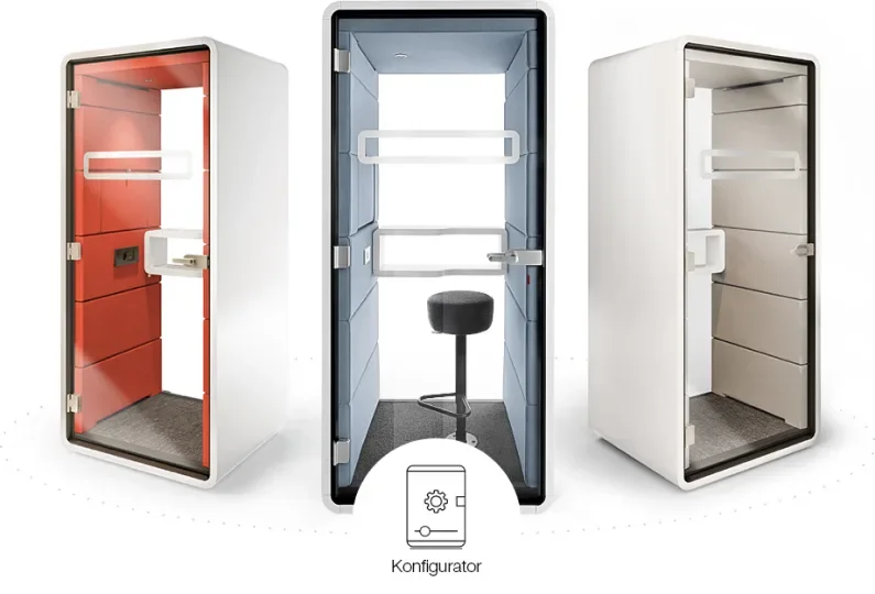 Ofiste sessiz görüşme alanı sunan akustik kabin